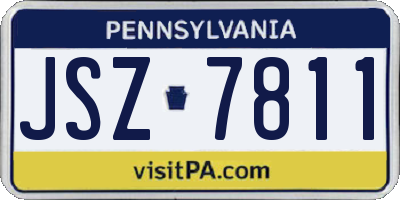 PA license plate JSZ7811