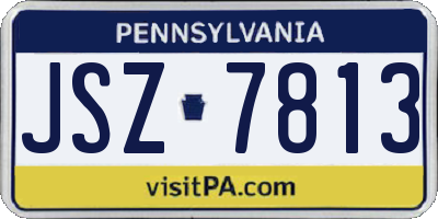 PA license plate JSZ7813