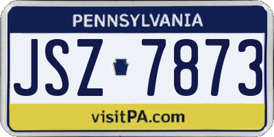 PA license plate JSZ7873