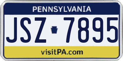 PA license plate JSZ7895