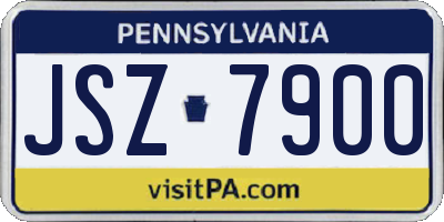 PA license plate JSZ7900
