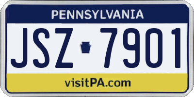 PA license plate JSZ7901