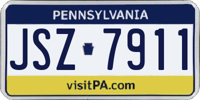 PA license plate JSZ7911