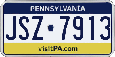 PA license plate JSZ7913