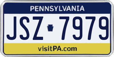 PA license plate JSZ7979