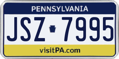PA license plate JSZ7995
