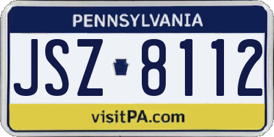 PA license plate JSZ8112