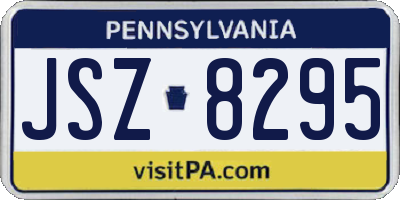 PA license plate JSZ8295
