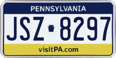 PA license plate JSZ8297