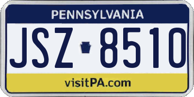 PA license plate JSZ8510