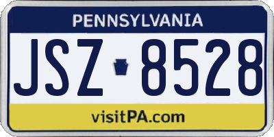 PA license plate JSZ8528
