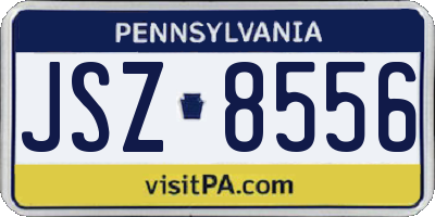 PA license plate JSZ8556