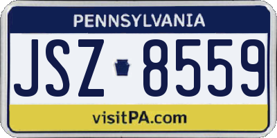 PA license plate JSZ8559