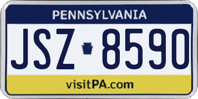 PA license plate JSZ8590