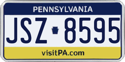 PA license plate JSZ8595