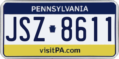 PA license plate JSZ8611