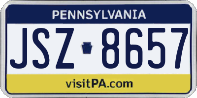 PA license plate JSZ8657