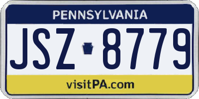 PA license plate JSZ8779