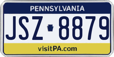 PA license plate JSZ8879