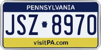PA license plate JSZ8970
