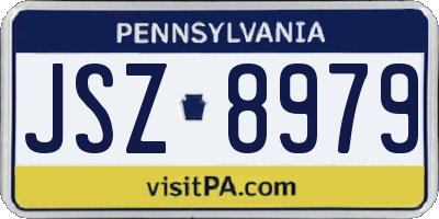 PA license plate JSZ8979