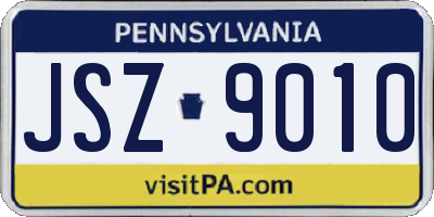 PA license plate JSZ9010