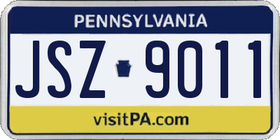 PA license plate JSZ9011