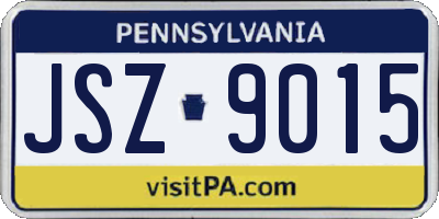 PA license plate JSZ9015