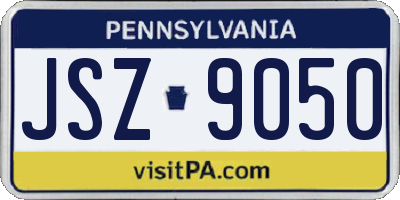 PA license plate JSZ9050