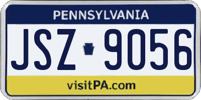 PA license plate JSZ9056