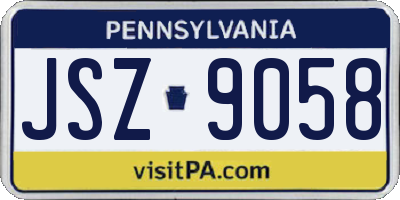 PA license plate JSZ9058