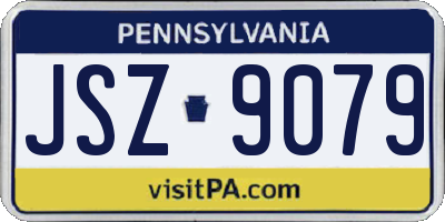 PA license plate JSZ9079