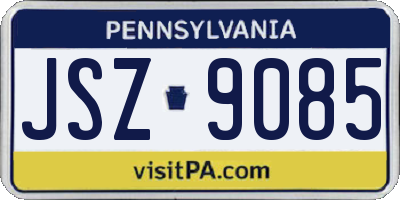 PA license plate JSZ9085