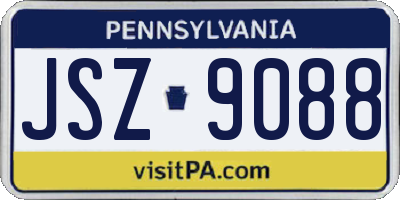 PA license plate JSZ9088