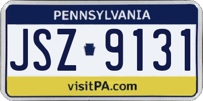 PA license plate JSZ9131