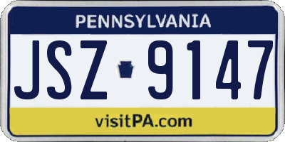 PA license plate JSZ9147