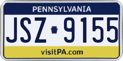 PA license plate JSZ9155