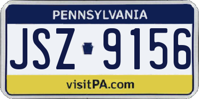 PA license plate JSZ9156