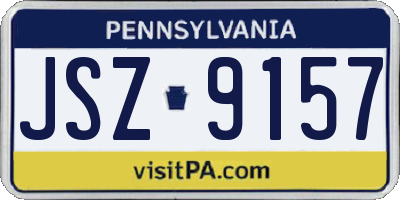 PA license plate JSZ9157