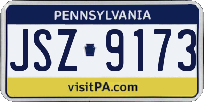 PA license plate JSZ9173