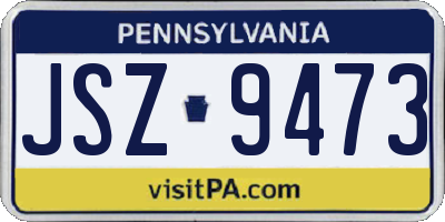 PA license plate JSZ9473