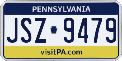 PA license plate JSZ9479