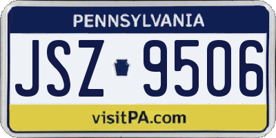 PA license plate JSZ9506