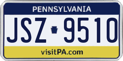 PA license plate JSZ9510