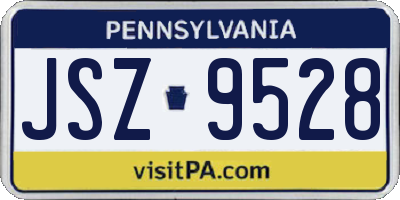 PA license plate JSZ9528