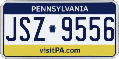 PA license plate JSZ9556