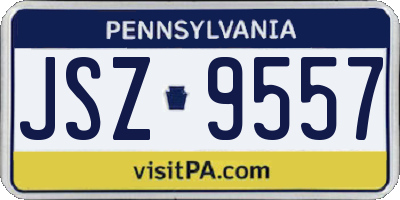 PA license plate JSZ9557