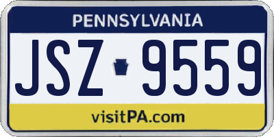 PA license plate JSZ9559