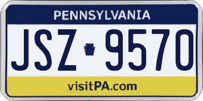 PA license plate JSZ9570