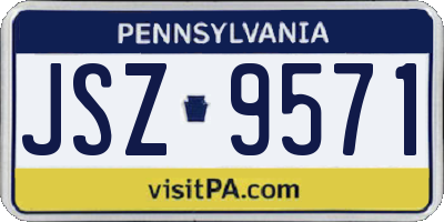PA license plate JSZ9571